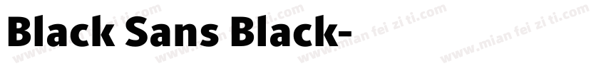 Black Sans Black字体转换